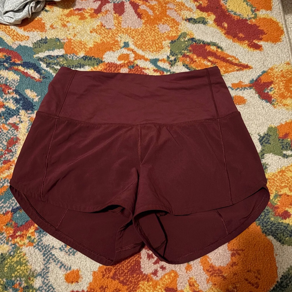 Lululemon speed up shorts size 2